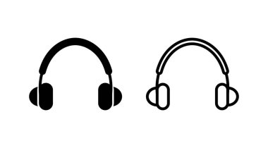 Kulaklık ikonu vektörü. Kulaklık ikonu. kulaklık