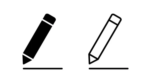 Editați Vectorul Pictogramei Editați Semnul Simbolul Documentului Creion — Vector de stoc
