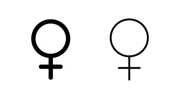 Вектор Жіночих Значків Значок Туалету Знак Туалету Гендер — стоковий вектор