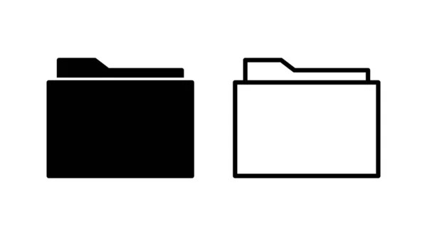 Vecteur Icône Dossier Icône Dossier Document — Image vectorielle