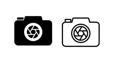 Kamera Simgesi modada izole edildi. Kamera sembolü web sitesi tasarımı