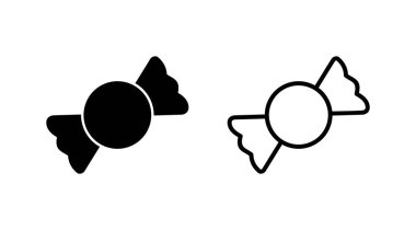 Şeker ikonu vektörü. Şeker vektörü simgesi