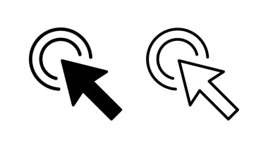 Simge vektörüne tıklayın. İmleç simgesi vektörü. işaret işareti