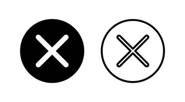 Vektör simgesini kapat. Simgeyi sil. sil, iptal et, çıkış sembolü.