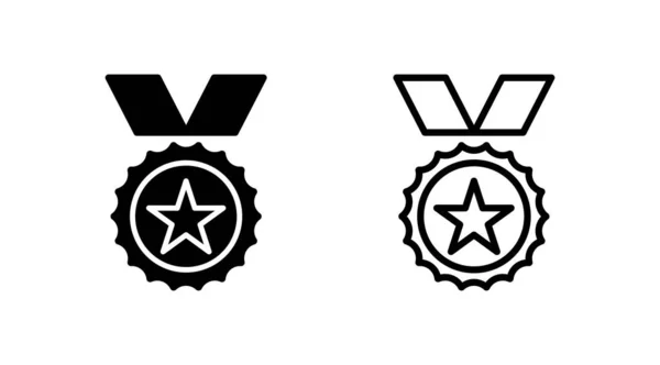 Lograr Vector Icono Vector Icono Medalla Premio Certificado Aprobado — Archivo Imágenes Vectoriales