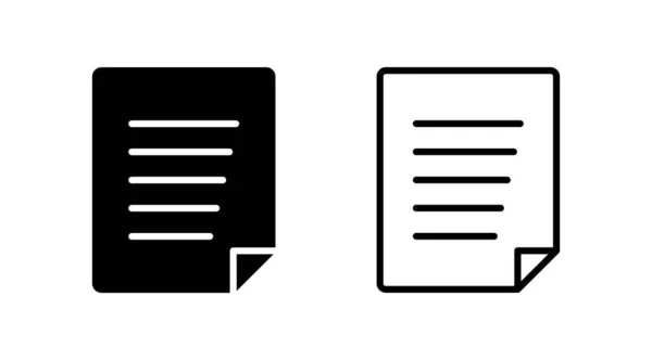 Dokument Icon Vektor Papiersymbol Dateisymbol — Stockvektor