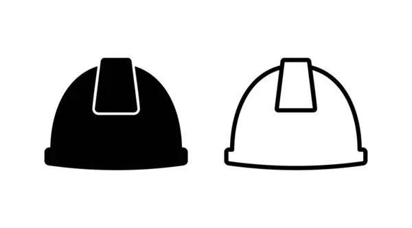 Helm Vektor Ikon Ikon Pengaman Helm - Stok Vektor