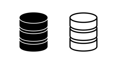 Veritabanı simge vektörü. sunucu simgesi. depolama