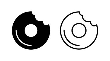 Çörek ikonu vektörü. Çörek ikonu. donut logosu