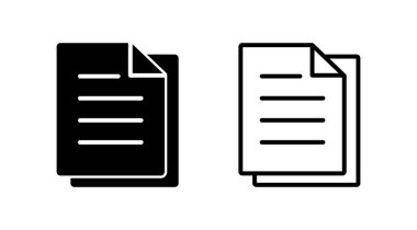 Belge simgesi vektörü. Kağıt ikonu. Dosya Simgesi