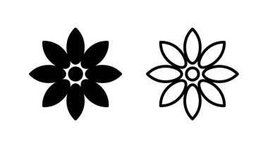 Çiçek ikonu vektörü. Çiçek ikonu. çiçek logosu