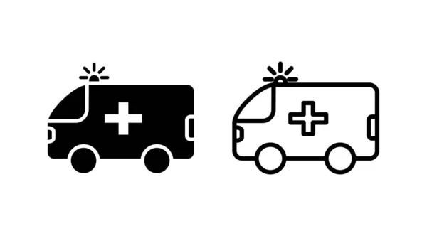 Ambulance Icon Vector Ambulance Car Icon — Stock Vector