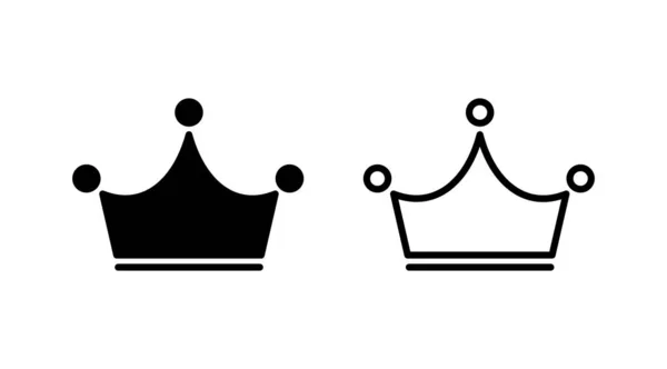 Kronikonvektor Crown Symbol Hjemmeside Design – Stock-vektor