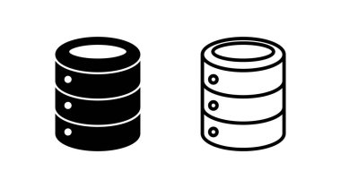 Veritabanı simge vektörü. sunucu simgesi. depolama