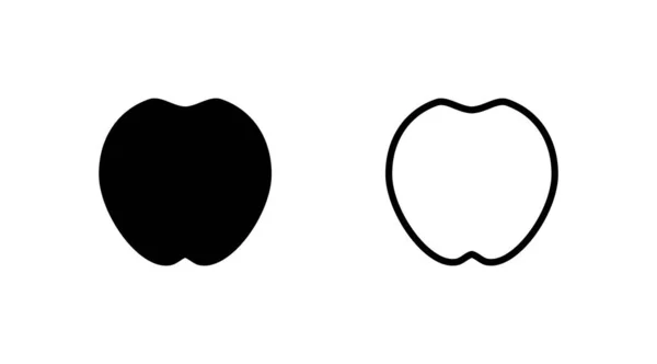 Vecteur Icône Apple Symbole Pomme — Image vectorielle