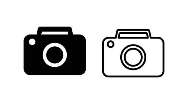 Kamera Icon Trendy Flat Stil Isolert Utforming Nettsteder Med Fotografisk – stockvektor