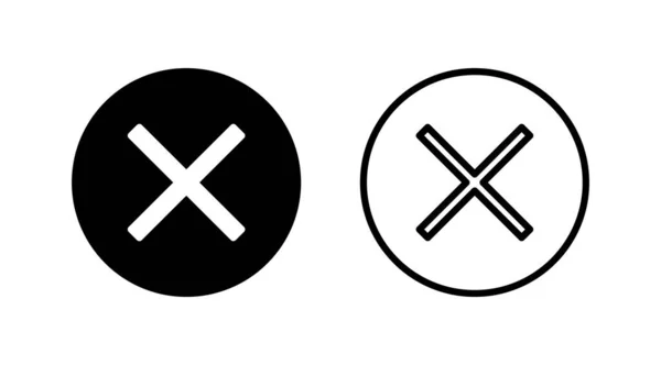Schließen Sie Das Vektorsymbol Icon Löschen Symbol Entfernen Abbrechen Beenden — Stockvektor