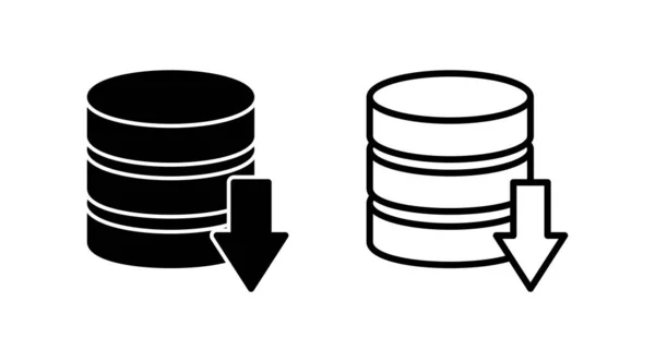 Icono Base Datos Vector Icono Del Servidor Almacenamiento — Vector de stock