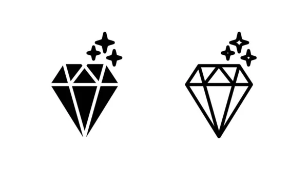 ダイヤモンドアイコンベクトル 宝石のアイコン 水晶石 — ストックベクタ
