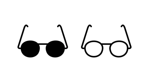 Brillensymbolvektor Brillensymbol Sonnenbrille — Stockvektor