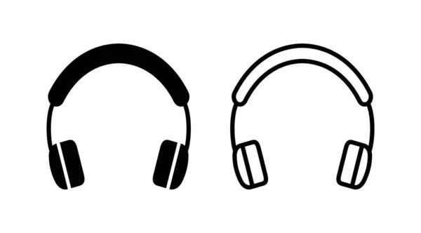 Icono de auriculares insonorizados, estilo contorno Imagen Vector