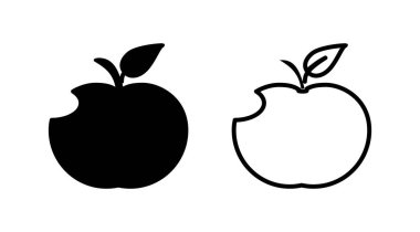 Elma ikonu vektörü. elma sembolü