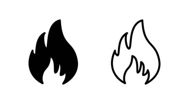 Simge vektörünü ateşle. ateş alev simgesi