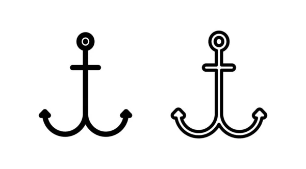 Anchor Icon Vector Anchor Sign Marine Symbol — Stock Vector