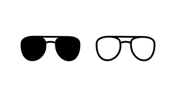 Vettore Icona Occhiali Icona Degli Occhiali Vista Occhiali Sole — Vettoriale Stock