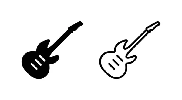 Wektor Gitary Znak Instrumentu Muzycznego — Wektor stockowy