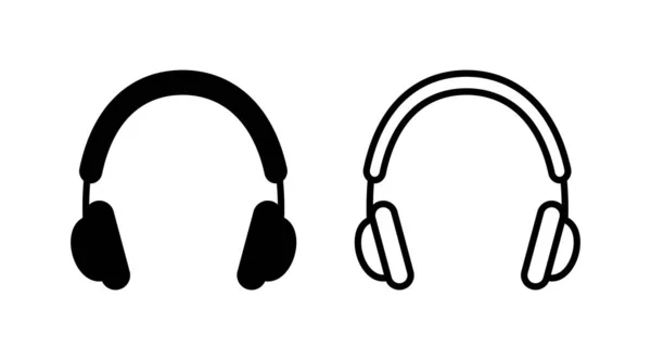 Vektor Ikony Sluchátka Ikona Sluchátek Headset — Stockový vektor