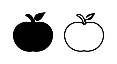 Elma ikonu vektörü. elma sembolü