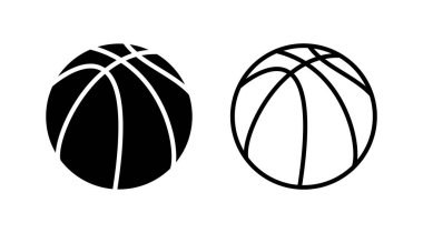 Basketbol ikonu vektörü. Basketbol logo vektör simgesi