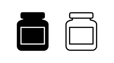 Şişe ikonu vektörü. Moda düz dizaynlı şişe simgesi