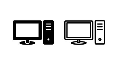 Bilgisayar simgesi vektörü. bilgisayar izleme simgesi.