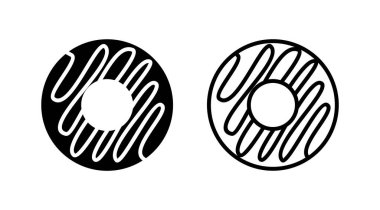 Çörek ikonu vektörü. Çörek ikonu. donut logosu