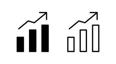 Grafik simgesi vektörü büyüyor. Grafik simgesi. Grafik Simgesi