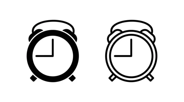 Saat Simgesi Zaman Simgesi Vektörü Moda Düz Biçimli Saat Simgesi — Stok Vektör