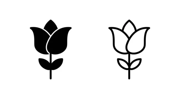 Blume Icon Vektor Blumen Ikone Blumenlogo — Stockvektor