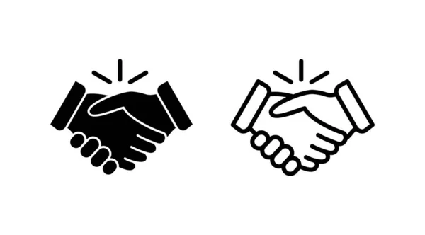 Vecteur Icône Poignée Main Poignée Main Affaires Contrat Partenariat — Image vectorielle
