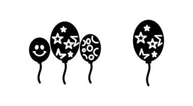 Balon simgesi vektörü. Hava balonu simgesi izole edildi