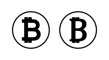 Bitcoin simge vektörü. ödeme sembolü. Kripto para birimi logosu.