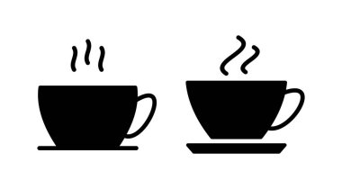 Kahve ikonu vektörü. Kahve fincanı ikonu. kupa