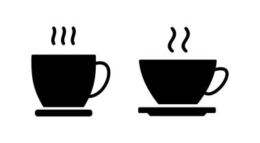 Kahve ikonu vektörü. Kahve fincanı ikonu. kupa