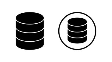 Veritabanı simge vektörü. sunucu simgesi. depolama