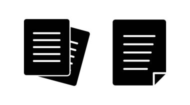 Belge simgesi vektörü. Kağıt ikonu. Dosya Simgesi