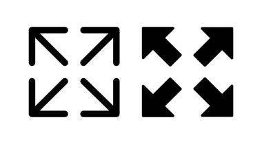 Tam ekran simge vektörü. tam ekran simgesini genişlet