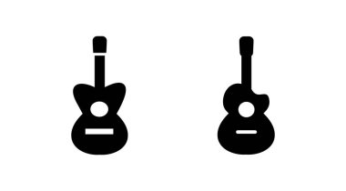 Gitar ikonu vektörü. müzik aleti işareti