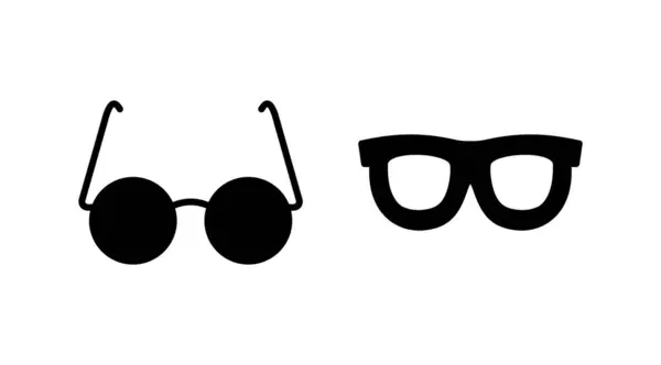 Glasses Icon Vector Eye Glasses Icon Sunglasses — Stock Vector