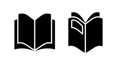 Kitap ikonu vektörü. Kitap vektör simgesini aç.